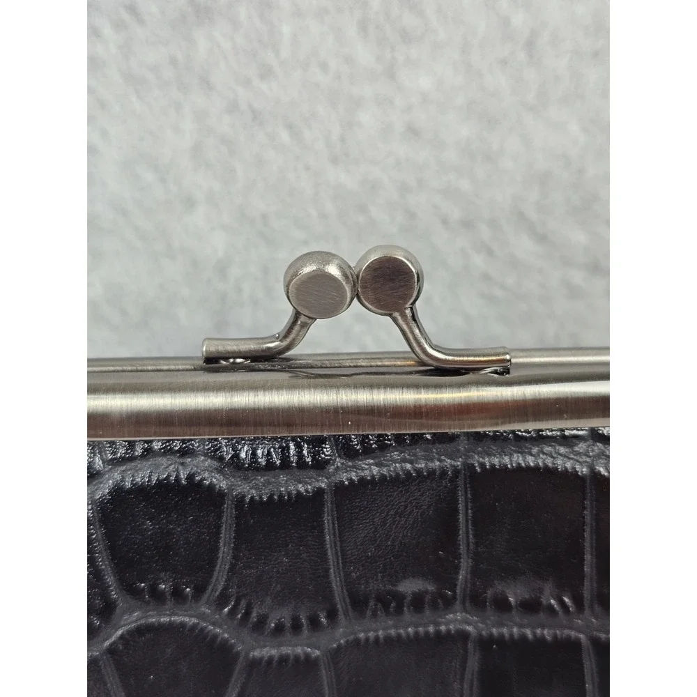 Patricia Nash Leather Astor Wallet Black Croco